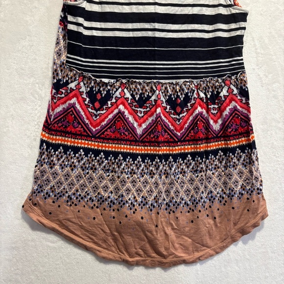 Meadow Rue Anthropologie tank top tribal print Chevron v-neck soft modal S - Picture 8 of 10